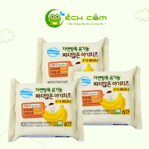 Phô mai hữu cơ tách muối vị chuối gói 170g (17g x 10 miếng)