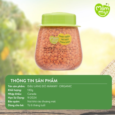 Hạt Hữu Cơ Măm my 110g  Đậu năng Đỏ