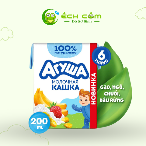 Sữa Ngày  Gạo, Ngô ,Chuối và Dâu Rừng Agusha 200ml
