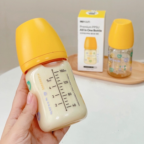 Bình Moyuum Trái Tim 170ml  Màu vàng