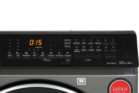 Máy giặt sấy Panasonic Inverter 10kg/6kg NA-S106FC1LV - Chính hãng