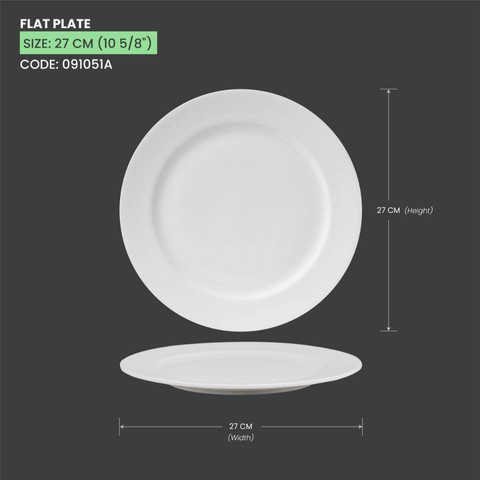 Đĩa sứ Baralee Simple Plus Flat Plate 27 cm