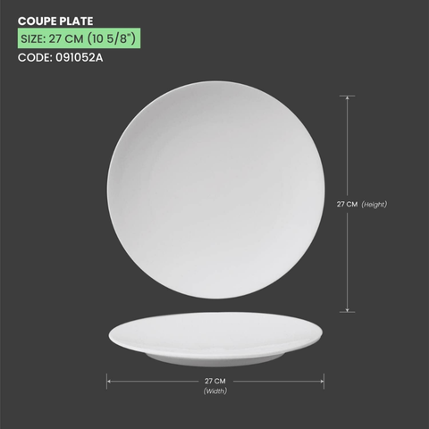Đĩa sứ Baralee Simple Plus Coupe plate 27 cm