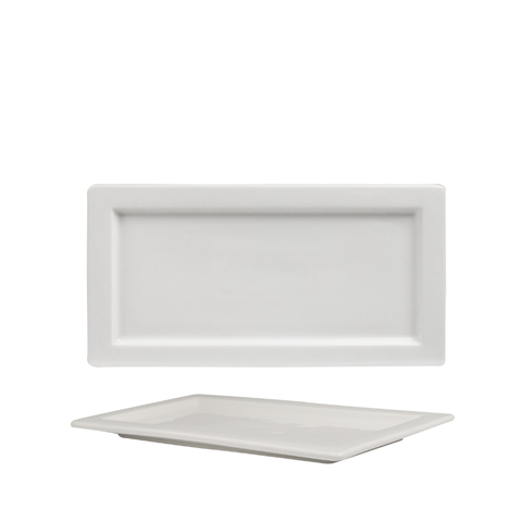 Đĩa sứ Baralee Simple plus Rectangular Rim Plate 15*27cm