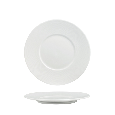 Đĩa sứ Baralee Wish Flat Plate wide rim 27 cm