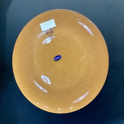 Đĩa thủy tinh Luigi Bormioli Cake plate Glitter copper 33 c, 33cm.