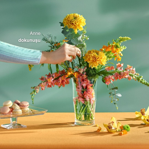 Bình hoa phale không chì Pasabahce Crystallin Wireframe Vase 165x280mm