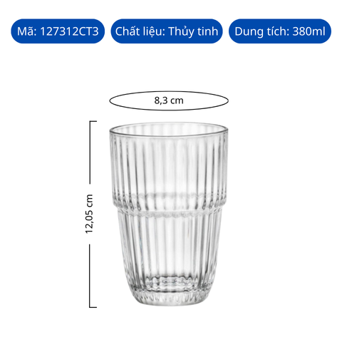 Ly thủy tinh Bormioli Rocco Barshine Long Drink 380ml