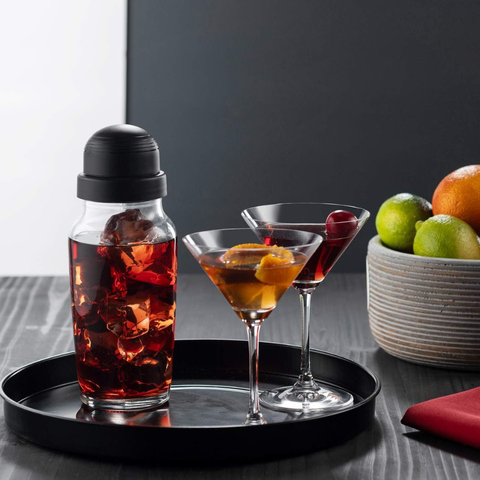 Ly thủy tinh Libbey Cocktail Shaker w/Black Lid 500ml