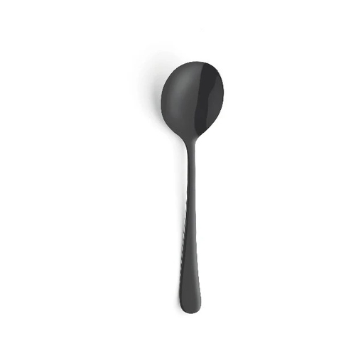 Thìa inox Amefa Austin Pvd Black Round Soup Spoon