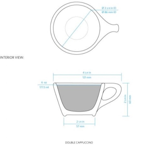 Bộ đĩa và Ly sứ NotNeutral Black LINO Dbl Capp Cup & Scr, 180ml