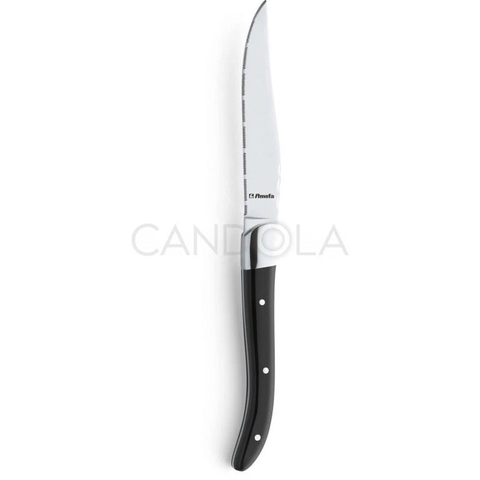 Dao inox Amefa Steak Knife Black Serrated (Abs Handle)