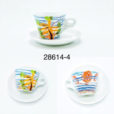 Bộ Ly sứ Ancap Cappuccino Insieme Together Sogg.4, 180ml