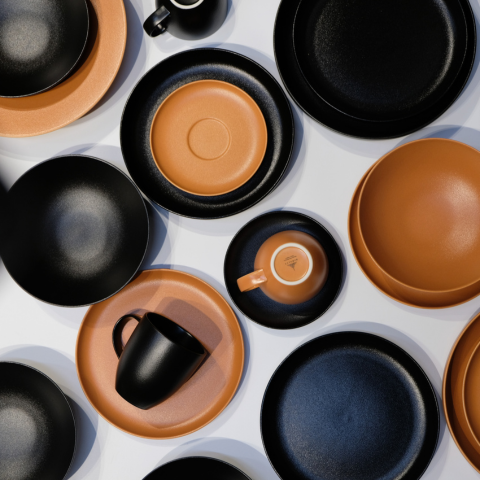 Bát/chén sứ Baralee FINE PLUS Elite Deep Bowl 21cm Wide Arch Rim Black Sand