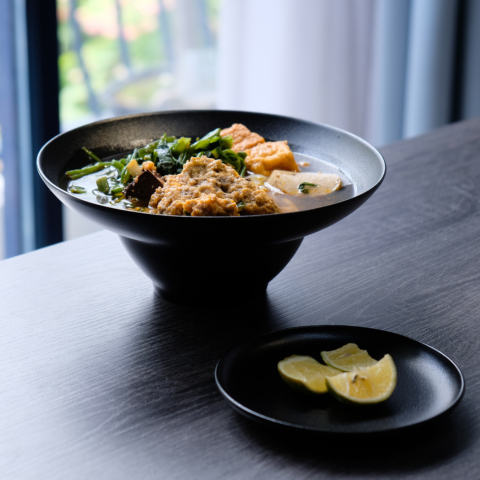 Bát/chén sứ Baralee FINE PLUS Elite Deep Bowl 21cm Wide Arch Rim Black Sand