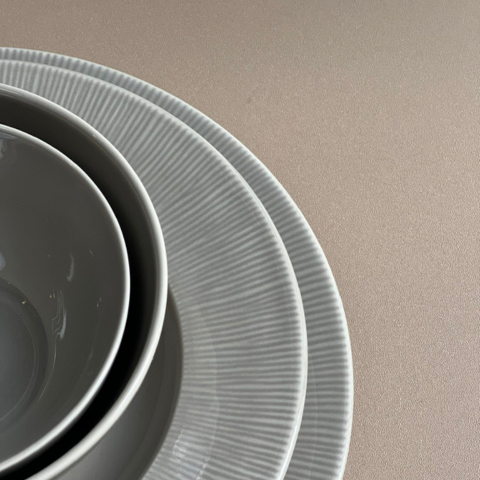 Đĩa sứ Baralee Neo Silk Deep Plate Ivory Coast Grey 22.5 cm