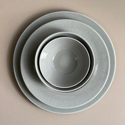 Đĩa sứ Baralee Neo Silk Deep Plate Ivory Coast Grey 22.5 cm
