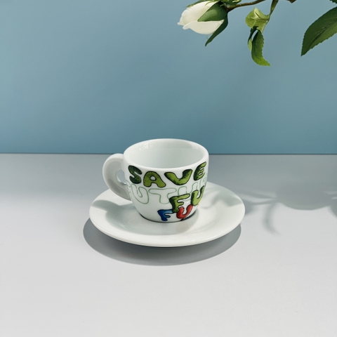 Bộ đĩa và Ly sứ Ancap Espresso In our hands, 60ml