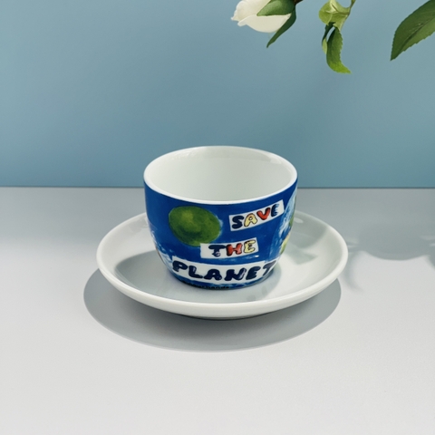 Bộ đĩa và Ly sứ Ancap Cappuccino In our hands, 190ml