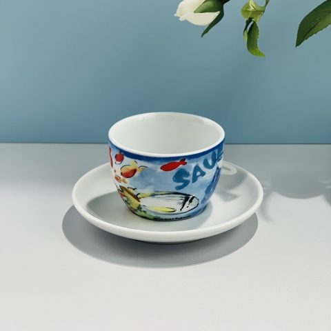 Bộ đĩa và Ly sứ Ancap Cappuccino In our hands, 190ml