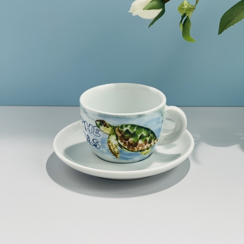 Bộ đĩa và Ly sứ Ancap Cappuccino In our hands, 190ml