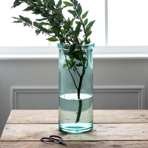 Bình hoa thủy tinh tái chế VSM Jarron Cilindro Simplicity 36cm