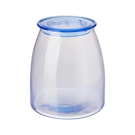 Bình thủy tinh nắp nhựa Libbey Misty blue vibe jar with lid, 1000ml