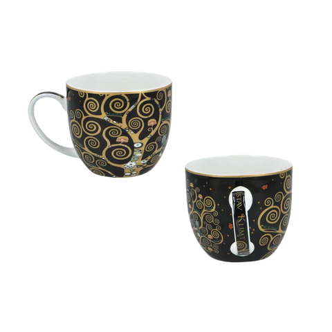 Bộ 2 ly sứ Carmani Set 2 cups with saucers - G. Klimt, Tree of Life 250ml