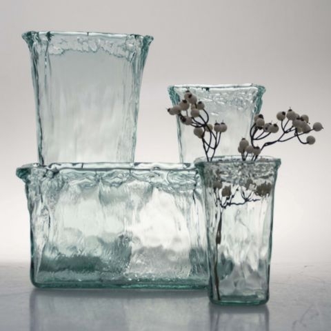 Bình hoa thủy tinh tái chế VSM Florero Pandora Authentic Pqñ 22cm