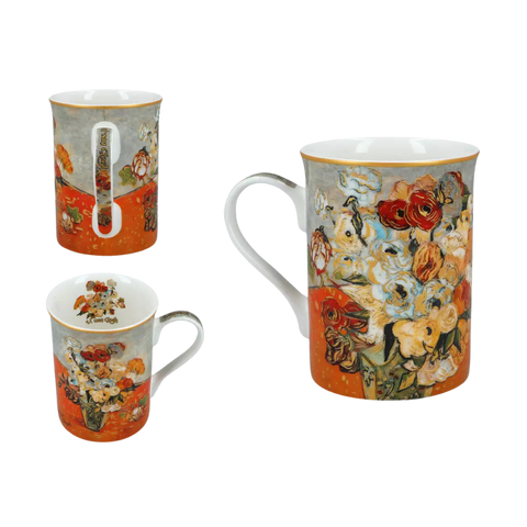 Ly sứ Carmani Classic Mug - V. van Gogh, Roses and anemones 400ml