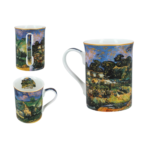 Ly sứ Carmani Classic Mug - V. van Gogh, Thatched Cottages at Cordeville 400ml