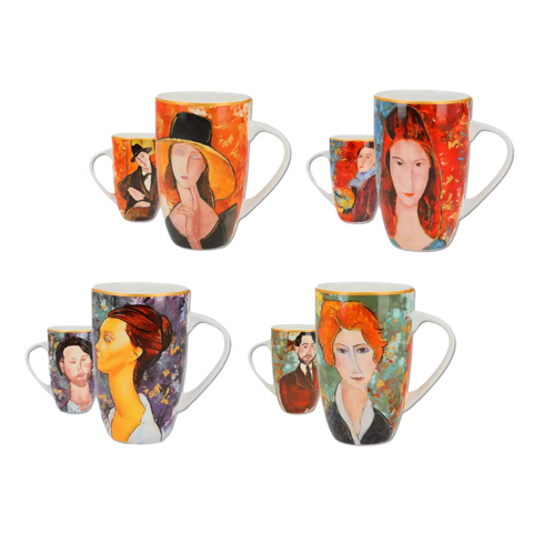 Set 4 ly sứ Carmani  - A. Modigliani - 350ml