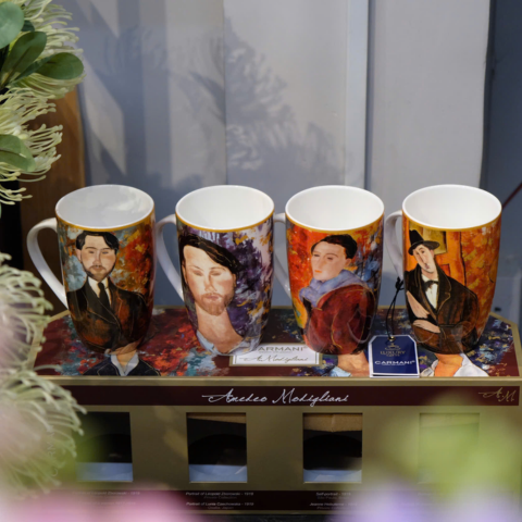 Set 4 ly sứ Carmani  - A. Modigliani - 350ml