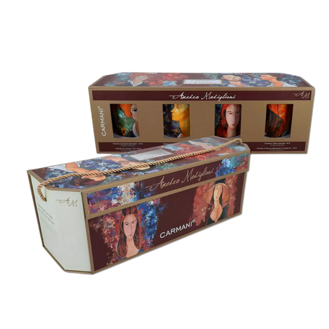 Set 4 ly sứ Carmani  - A. Modigliani - 350ml