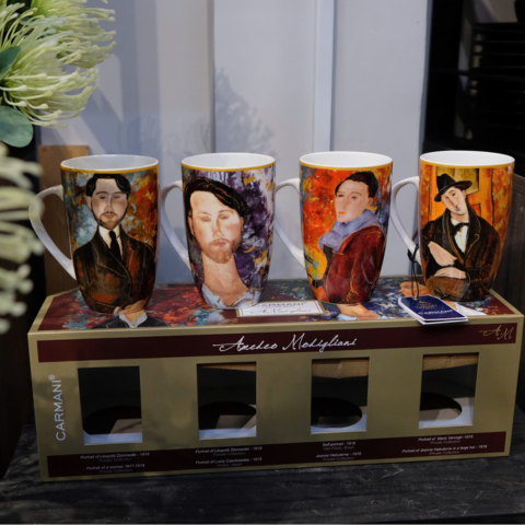 Set 4 ly sứ Carmani  - A. Modigliani - 350ml