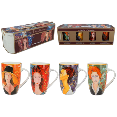 Set 4 ly sứ Carmani  - A. Modigliani - 350ml