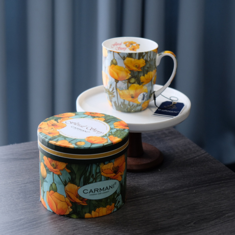 Ly sứ Carmani Kubek Camio - Kwiaty 2 - 380ml