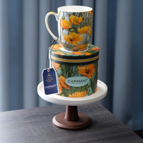 Ly sứ Carmani Kubek Camio - Kwiaty 2 - 380ml