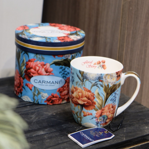 Ly sứ Carmani Kubek Camio - Kwiaty 3 - 380ml