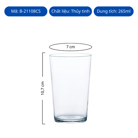 Ly thủy tinh Toyo Sasaki Tumbler Usurai 265ml