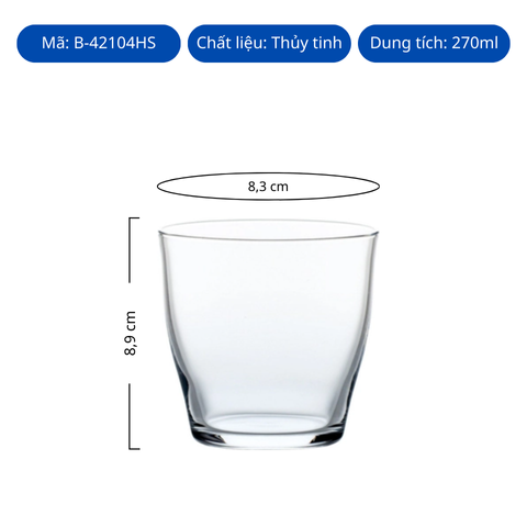 Ly thủy tinh Toyo Sasaki Tumbler Sourire 270ml