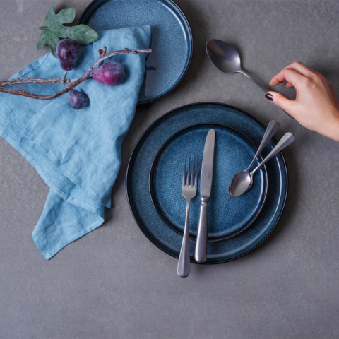 Nĩa Sola Switzerland Baguette Vintage Stone Wash Table Fork - Dày 3mm