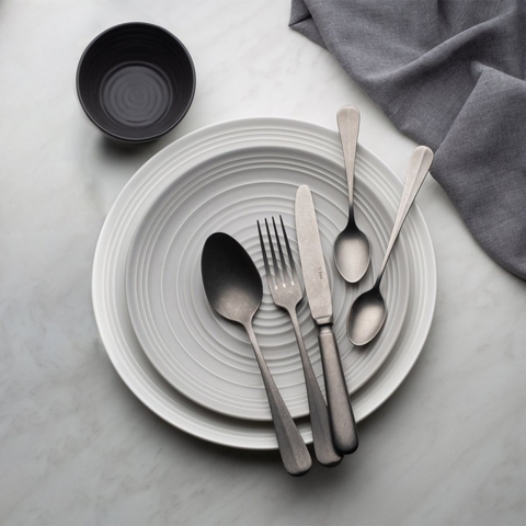 Nĩa Sola Switzerland Baguette Vintage Stone Wash Table Fork - Dày 3mm