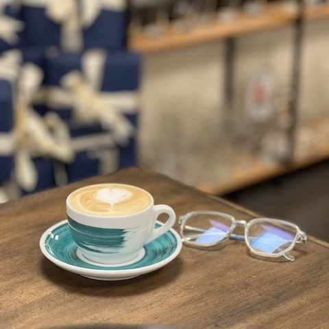 Ly sứ Ancap Cappuccino vẽ thân Màu xanh ngọc, 180ml