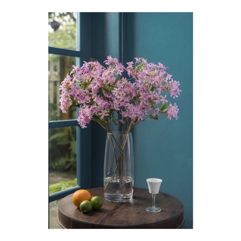 Hoa giả bằng vải - Đinh hương màu hồng tím