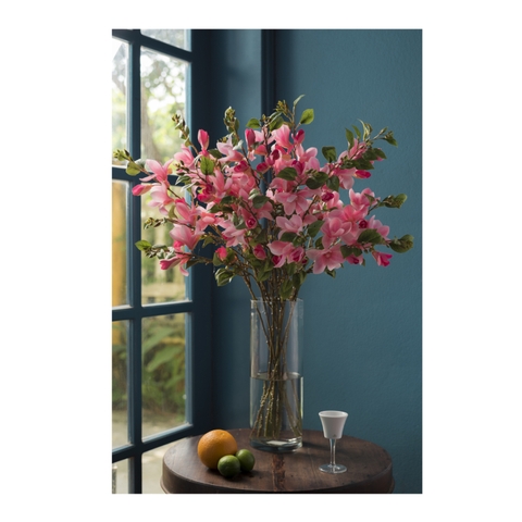 Hoa vải - Artificial flowers - Mộc lan nhỏ màu hồng đậm