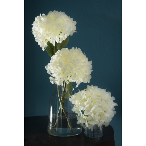 Hoa vải - Artificial flowers - Hoa cẩm tú cầu màu trắng