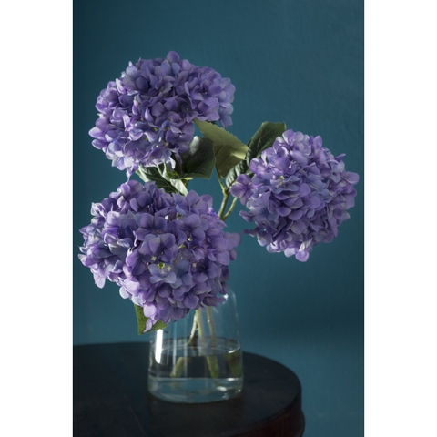 Hoa vải - Artificial flowers - Hoa cẩm tú cầu màu tím