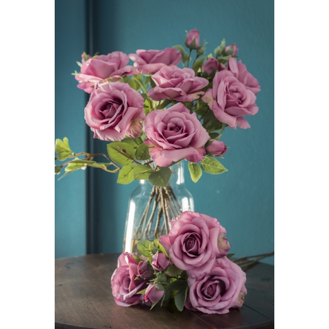 Hoa vải - Artificial flowers - Hoa hồng màu tím nhạt