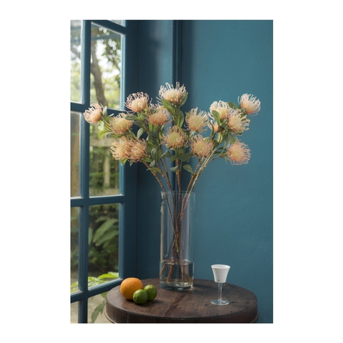 Hoa giả bằng nhựa - Quắn hoa màu cam